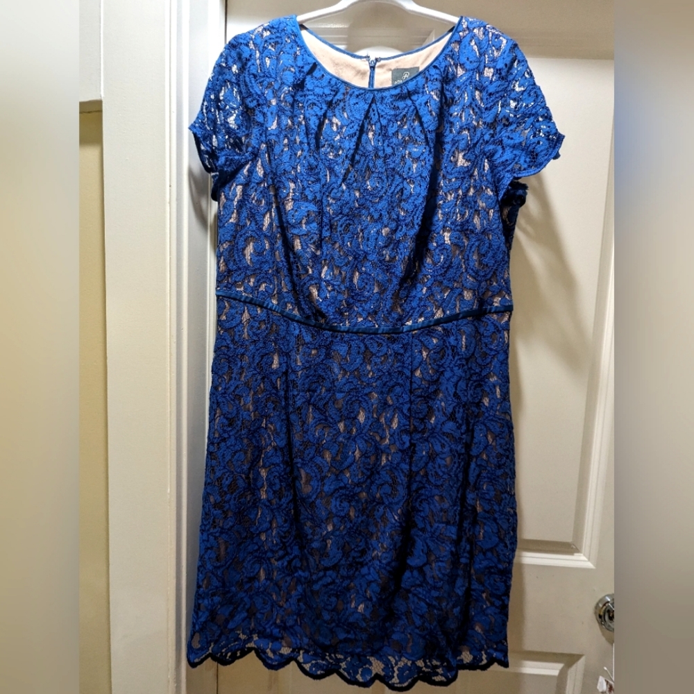 Adrianna Papell blue cocktail dress